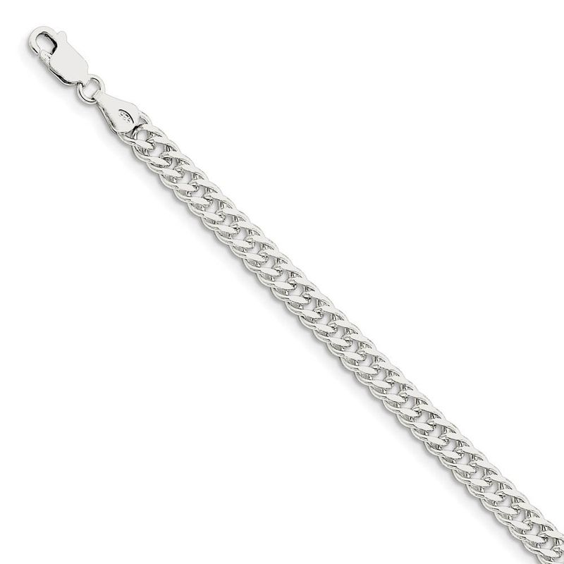 5.5mm, Sterling Silver, Solid Rambo Curb Chain Bracelet, 8 Inch
